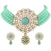 Aheli Kundan Pearl Choker Multi Layered Collar Aretes Set Joyería