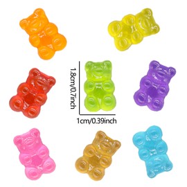 20PCS Luminous Gummy Bear Shoe Charms,Cute Design for Shoes Decoration DIY Shoe Accessories for Women Kids (20)