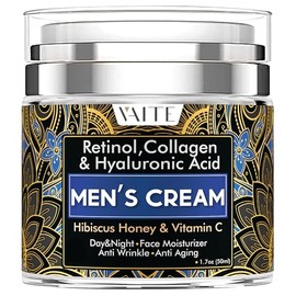 VAITE Crema facial para hombres con colgeno, retinol, antienvejecimiento, antiarrugas debajo de los ojos Crema para el cuidado de la cara para...     