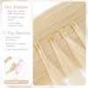 Elailite Real Hair Extensions Bondings 60 cm #613 Light Blonde
