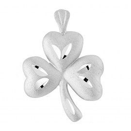 925 Sterling Silver Irish Claddagh Clover Good Luck Charm