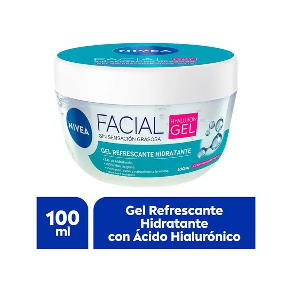 Gel Facial Nivea Cuidado Facial Con Ácido Hialurónico 100ml Tipo