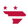 StickerTalk Die Cut Washington DC Flag Vinyl Sticker, 5 inches