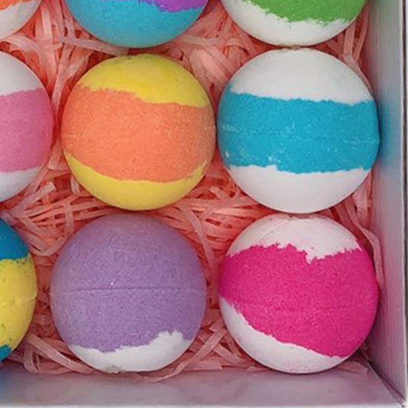 12 Pcs Bubble Bath Ball Set Moisturizing Rich Foaming Pleasant