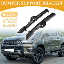 Partuto Bumper Support Bracket No.521160K010/521150K010 - Left Right Side Bumper Bracket for Toyota Hilux 2005-2009 - ABS Plastic Black - 1 Pair