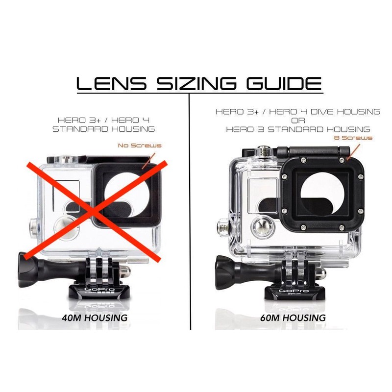 GOSCOPE GS006 Filtro Rojo para GoPro HERO3/3+/4 Resistente hasta 60