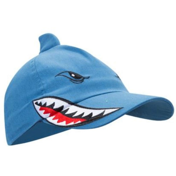 Shark Cap Kids Baseball Hat with Fin Blue One Size (4-12 yo) Adjustable Strap