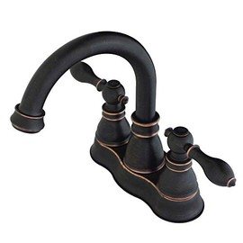 Kingston Brass FSC1616ACL American Classic Two Handle 4" Centerset Lavatory Faucet, Naples Bronze