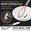 Silicone Whisk,Stainless Steel Wired Wisk Set 8" 10" 12",Heat Resistant