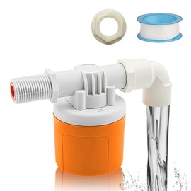 Float Valve for Water Tanks, 1/2 Inch Side Connection Automatic Water Level Control Valve without Electricity, Adjustable Float Valve for Pool, Fish Pond, Livestock Drinker