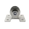 Heyous Bearing Four Hole Pulley Stainless Steel Roller Track Fixed