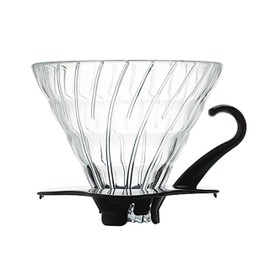 Hario VDG-01B 1-Piece Glass Coffee Dripper, Black