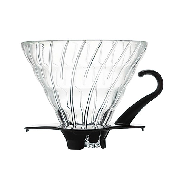 Hario VDG-01B 1-Piece Glass Coffee Dripper, Black