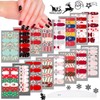 JERCLITY 16 Sheets Christmas Nail Polish Strips Full Nail Wraps