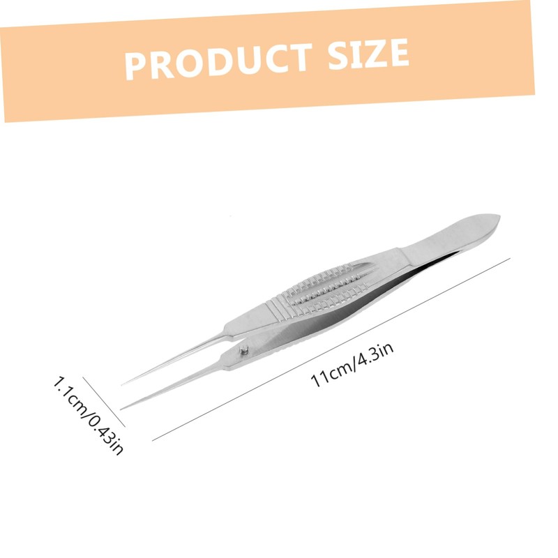 Healeved Meibomian Gland Expressor Angled Pointed Tweezers Metal for Eye