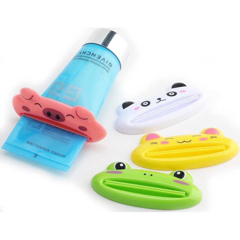 Pasow Cartoon Animal Plastic Frog Cat Panda Pig Shaped Toothpaste