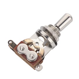 Electric Guitar 3 Way Toggle Switch Pickup Selector Switch with Brass Tip Knob for Les Paul LP SG Style Electric Guitar (Silver(Chrome))
