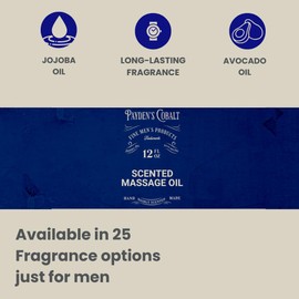 Payden's Cobalt Mahogany Moss for Men Scented Massage Oil, 12 Oz