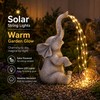Solar Elephant Garden Statue with LED String Lights – Resin
