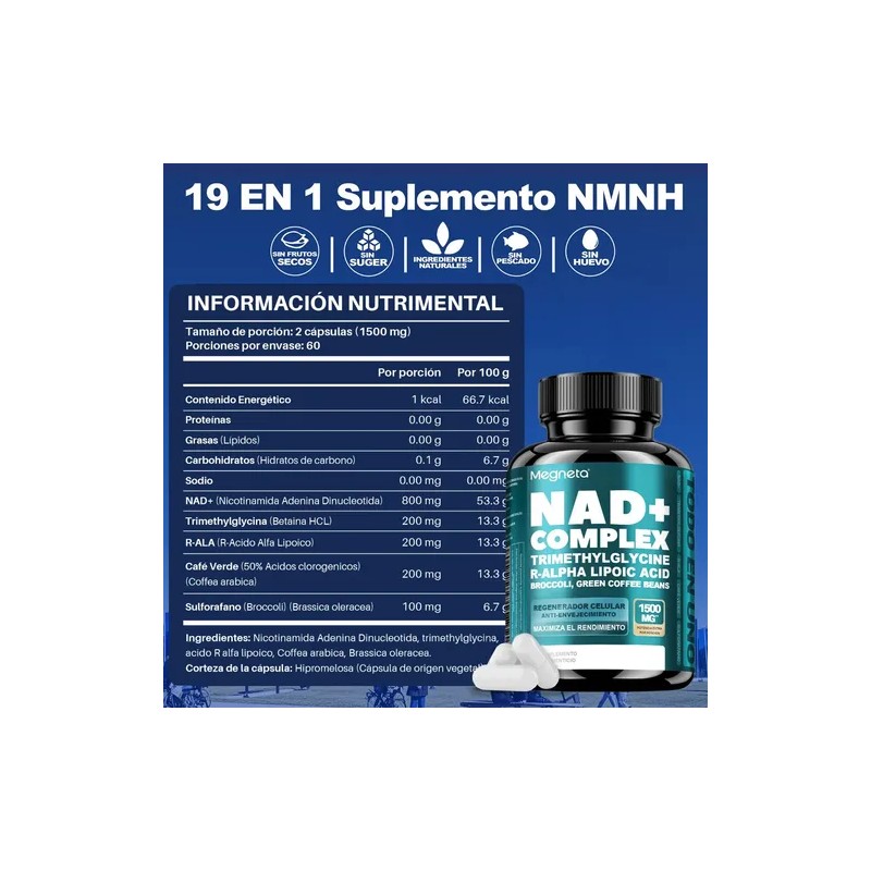Megneta Nad Trimethylglycina R-ala Sulforafano