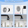 RLOZUI 6 inch Exhaust Fan, 382CFM Wall Mounted Vent Fans,