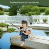 Lily's Home 10-Inch Fishing Boy and Dog Statue - Resin
