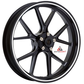 Autodomy Motorcycle Rim Stickers Complete Set for 2 Rims from 15" to 19" Inches | Weather Resistant Motorcycle Wheel Sticker (White, 7 mm)