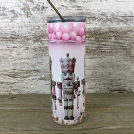 Handmade Pink Nutcrackers Christmas 20 oz Skinny Tumbler
