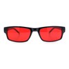 Mens Small Face Snug Fit Color Lens Rectangular Plastic Frame