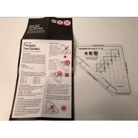 YICBOR Pineapple Stepping Ruler Non Slip MST-03 4-5-6 Inch Finished Blocks Plastic Red