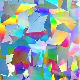 Rainbow Symphony – Rainbow Suncatcher Window Film, Diffraction Window Film, Stained Glass Window Cling, Holographic Prismatic Film, Crystal Pattern, 24" X 36", Made in USA