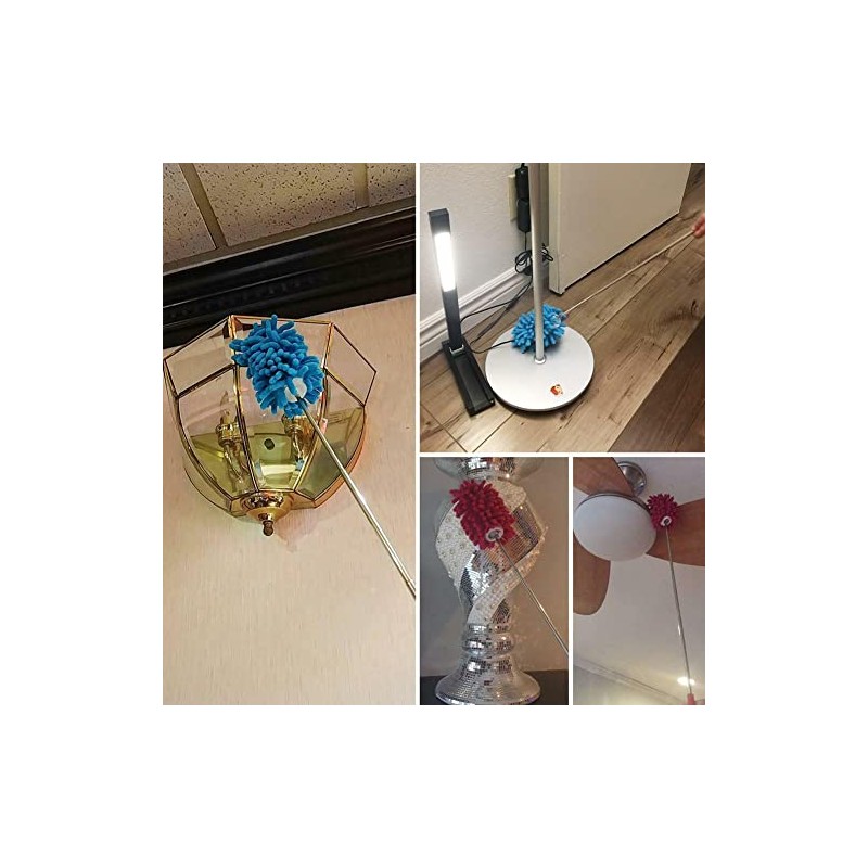 1 x EXTENDING TELESCOPIC MICROFIBRE CLEANING MULTIFUNCTIONAL DUSTER, FEATHER BRUSH,