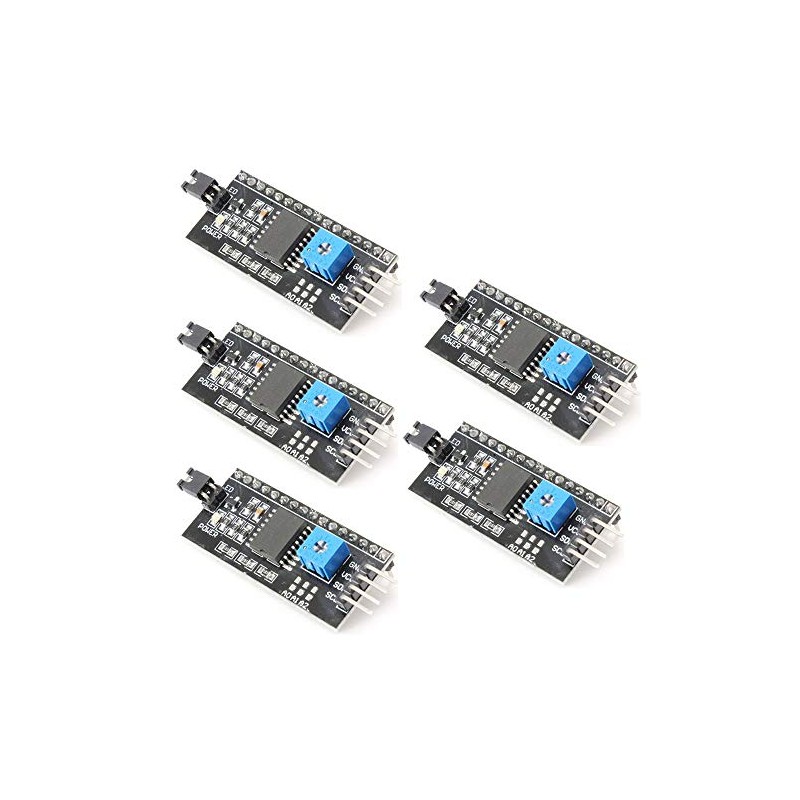 KKHMF 5pcs IIC/I2C/TWI Serial Interface Board Module 1602 2004 Compatible