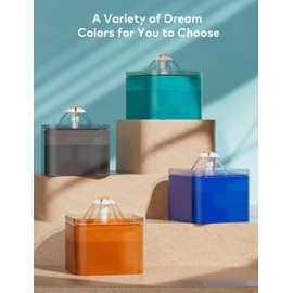 Cat Water Fountain for Cats Indoor: 67oz/2L Cat Fountain - Quiet Pet Water Fountain - Cyan Cat Fountains for Drinking Easy to Clean - for Cats&Pets& Small Animals - Including 4 Filters + 2 Sponges