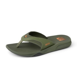 Reef Men's Cushion Fanning Flip-Flop, Olive, 8