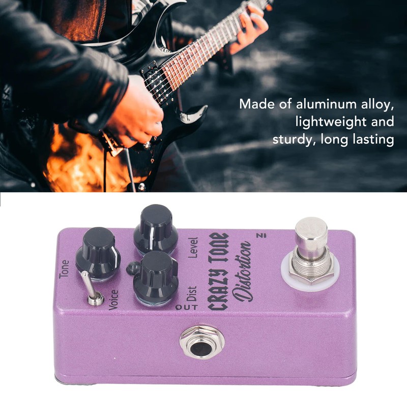 Electric Guitar Distortion Pedal Tone Distance Level Knob Aluminum Alloy