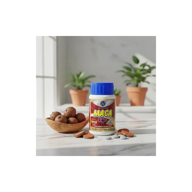 Maca Roja 2 Botes Con 100 C/u Tabletas Suplemento Natural