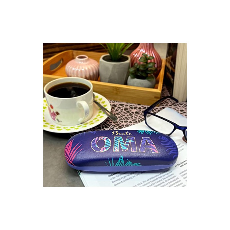 GRUSS & CO Glasses Case with "Grandma" Motif Hard Case