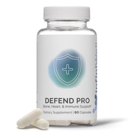 InfiniWell Defend Pro Bone, Heart & Immune Support, 60 Capsules (60 Day Supply), Healthy Immune Function and Cardiovascular Health Support Dietary Supplement, with Vitamins A, D3 and K2