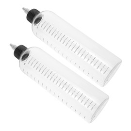 PACKOVE 2pcs Oil Hair Bottles for Oil Hair Dye Hair Oil Container Hair Application Bottle Scalp Hair Oil Applicator for Shampoo PP Transparent