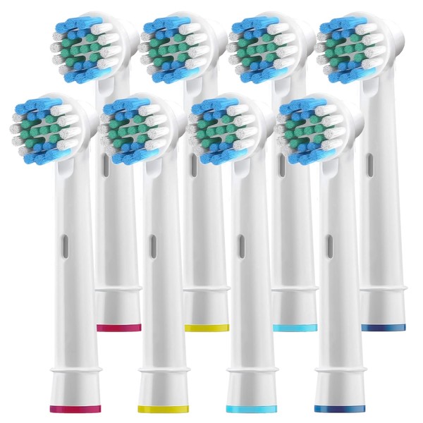 Replacement Brush Heads Compatible with Oral B Electric Toothbrush Replacement Heads Precision Brush Heads Refills for Oralb Braun Pro 1000 Sonic Clean Soft Sensitive Precision More (8 Pk)