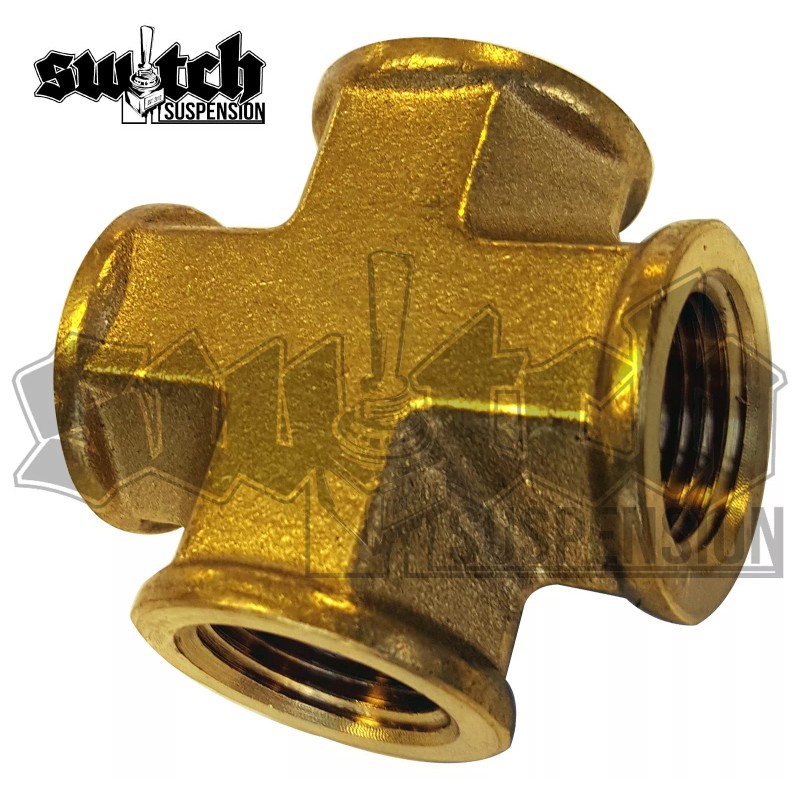 Switch Suspension Brass Pipe Fitting 3/8 NPT Female Cross 4