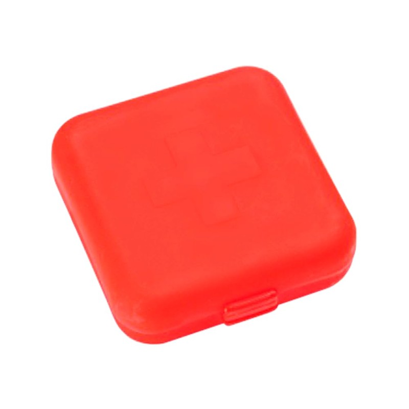 Portabs Pastillero Caja Portátil Para Pastillas Con División (Rojo)
