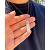 LAVISA Obelisk Gemstone Necklace, Pendant, Real Crystal Chain, Rose Quartz