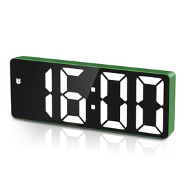 Digital Alarm Clock, LED Clock, Electronic Table Clock with Temperature Display, Travel Alarm Clock, Adjustable Brightness, 12/24H Display, Digital Clock for Home, Bedroom, Office, Children, Elderly