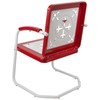 Northlight 35" Square Outdoor Retro Tulip Steel Armchair, Red and
