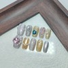 Medium Square Press on Nails Cat Eye Handmade False Nails