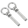 PATIKIL M10x80mm Extended Eye Bolts Pack of 2 304 Stainless