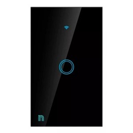 Bunker Interruptor inteligente táctil Wifi Versión 2023 (mejorada) NO REQUIERE CABLE NEUTRO Negro (1 apagador)