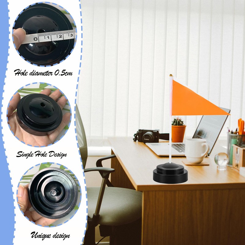 DHER 8pcs Mini Flag Holder Desktop Flag Holder Desk Flag